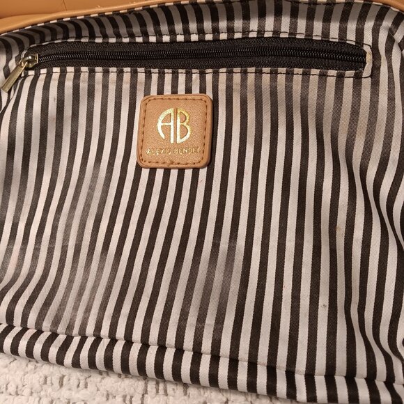 Alexis Bendel women's caramel color woven front flap shoulder purse - Picture 12 of 16